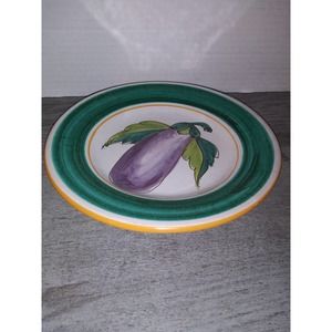 Eggplant 7 3/4" Art Pottery Plate Made in Italy